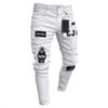 Fear Of Gold Fashion Men Jeans Hip Hop Cool Streetwear Biker Patch Hole Ripped Skinny Jeans Slim Fit Mens Clothes Pencil Jeans