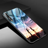 Starry sky Case For Huawei p20 Lite Mate 10 9 Lite pro P10 Nova 2 Plus Glass Soft Edge Cover Slim Phone Case for huawei Honor 9